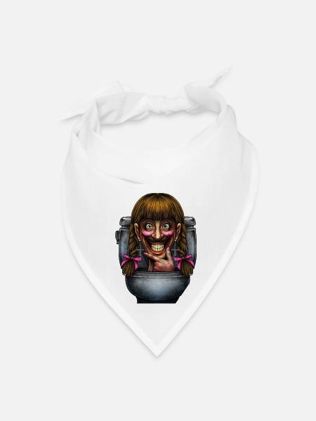 Horror toilet Monster #14 - Bandana - white