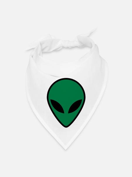Alien Face - Bandana - white - Front