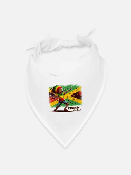 Rastaman Live Up - Bandana - white