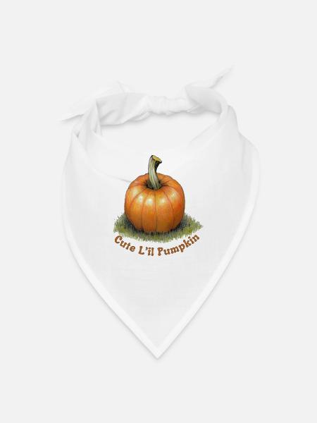 Cut L'il Pumpkin  - Bandana - white - Front
