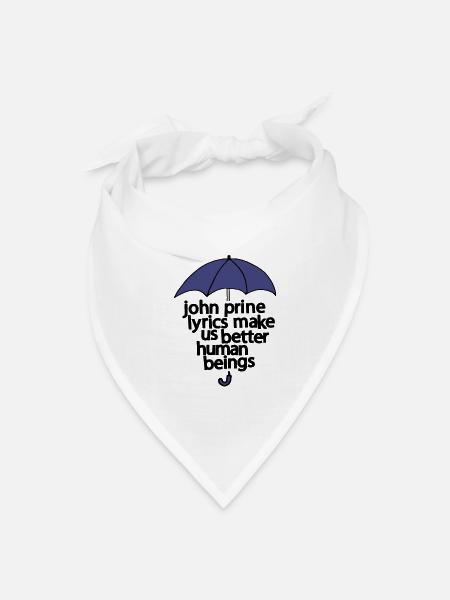 John Prine - Bandana - white - Front