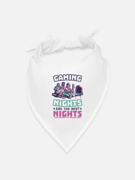 Game nerd game console gaming gamble gamepad - Bandana - white - Front