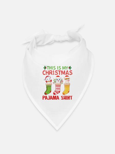 pajama Xmas - Bandana - white - Front