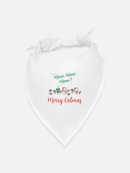 pajama Xmas - Bandana - white - Front