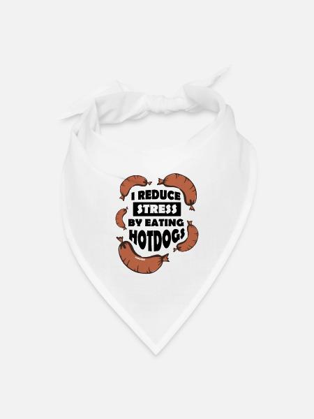 Wurst hot dog snacking hunger eat - Bandana - white - Front
