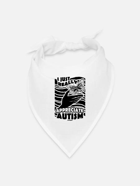 Autism butterfly Asperger Autist - Bandana - white - Front