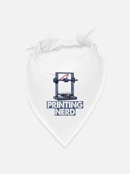 3D Printing Nerd - Bandana - white