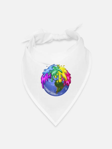 The Earth Without Art Is Just EH - Bandana - white - Front
