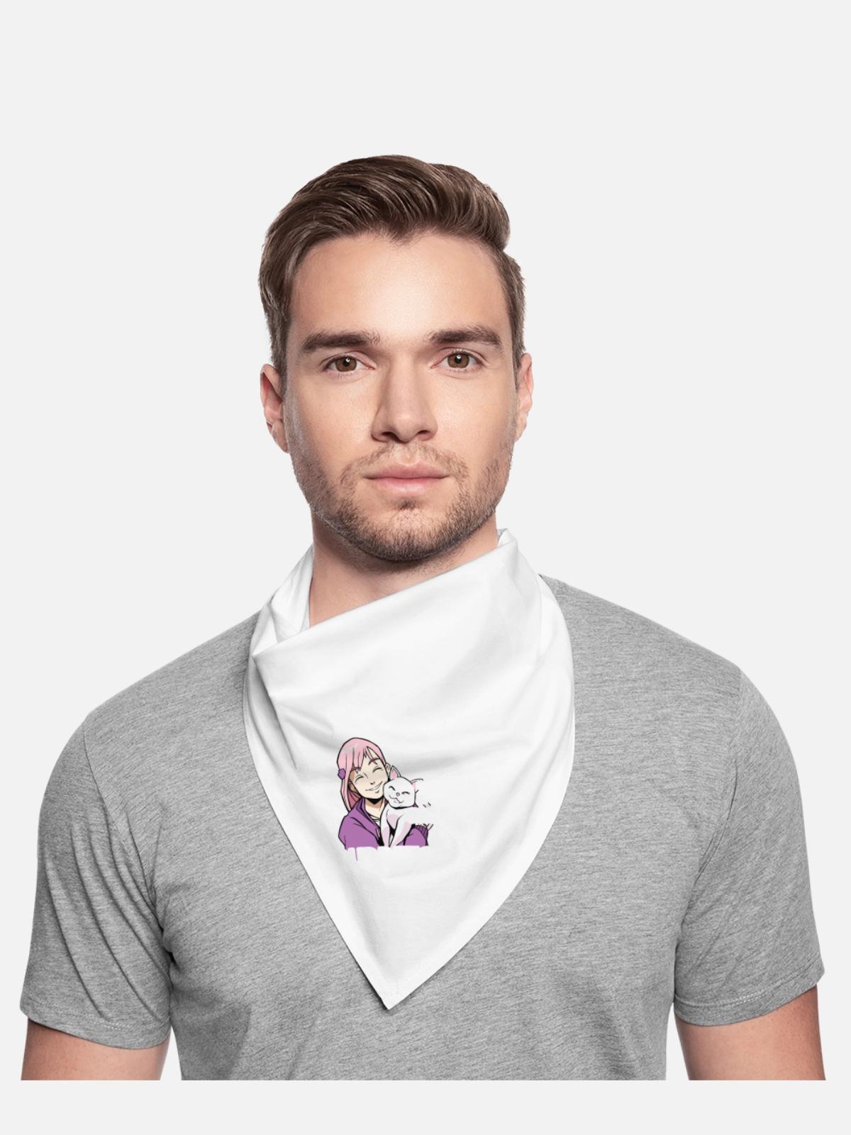 Cat cat lovers cat face - Bandana - white - Front - TBD (187cm)