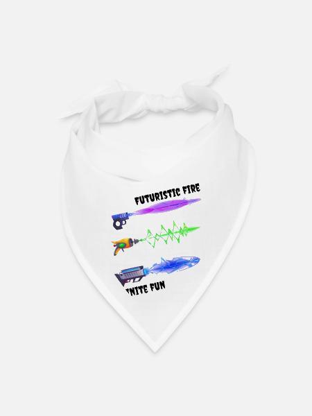 Retro Futuristic Raygun - Bandana - white - Front