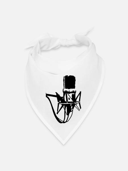 mic condensor - Bandana - white - Front
