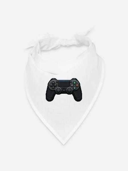 PixelPulse Gamepad Retro Pixel Art - Bandana - white