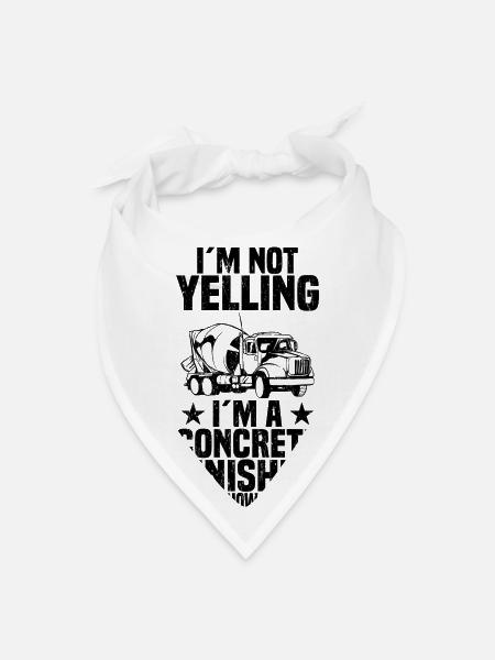 Concrete Paver Construction Worker Worker Cement - Bandana - white