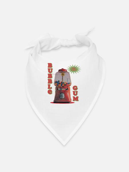 Bubble Gum Machine - Vintage Candy - Bandana - white - Front