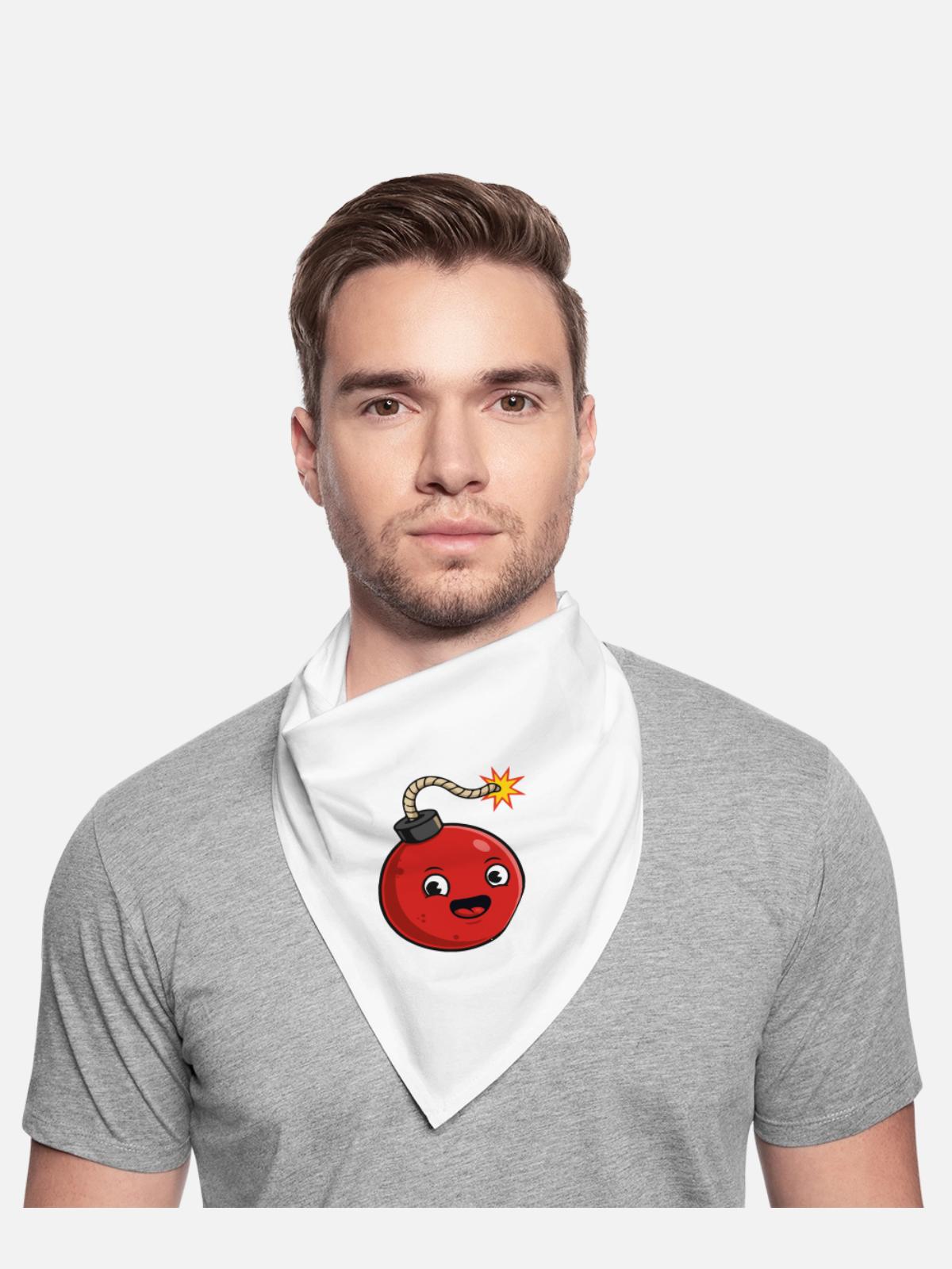 Playful Cartoon Bomb Design - Bandana - white - Front - TBD (187cm)