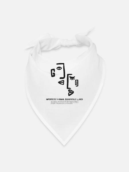 Imperfectly Human, Beautifully Loved - Bandana - white