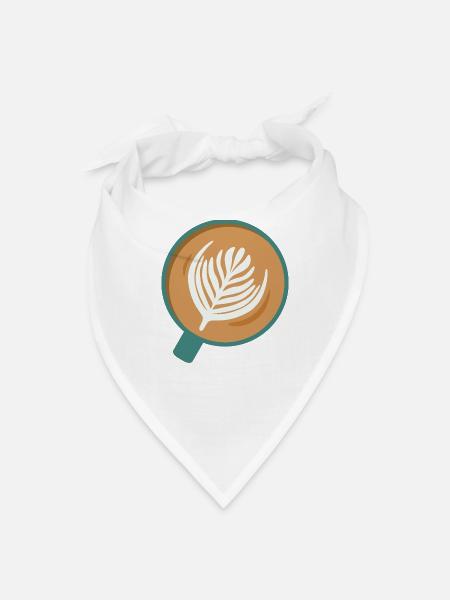 Latte Art - Bandana - white - Front
