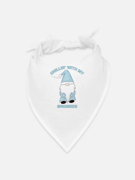 Chilly Winter Gnome Pun - Bandana - white - Front