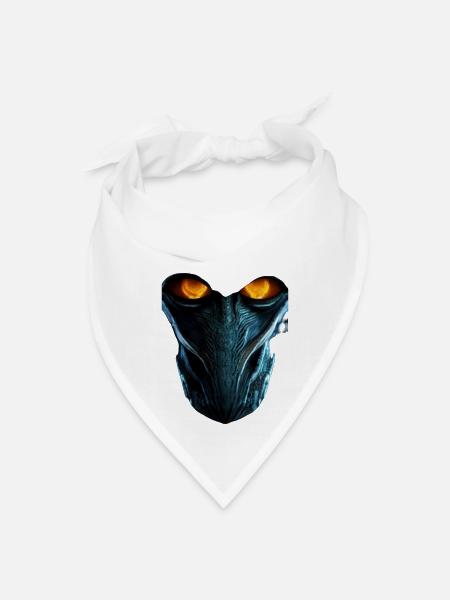 Blue Alien - Bandana - white - Front