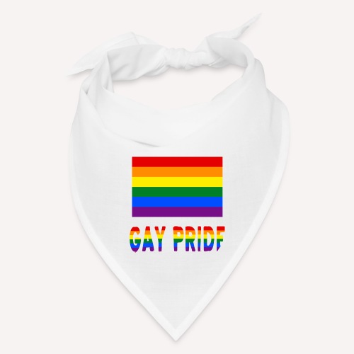Gay Pride Flag and Words - Bandana