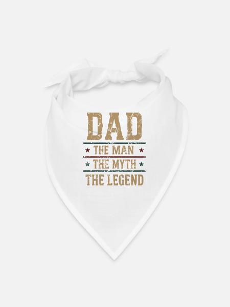Dad_The_Man_The_Myth_The_Legend_Vintage_Father- - Bandana - blanc - Devant
