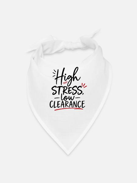 Red Brush Echoes - Bandana - white