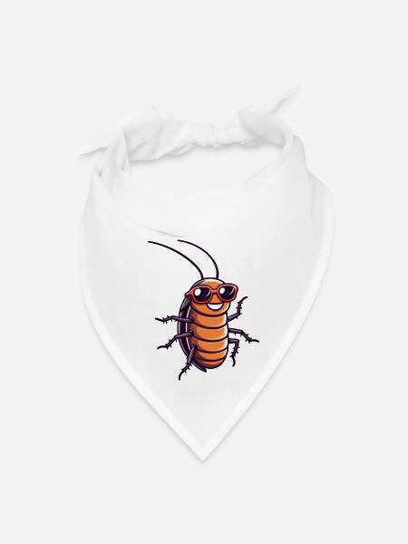 Dancing Cockroach Cool Glasses Cockroach Dance - Bandana - white