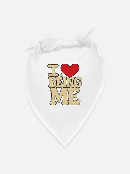 I Heart Being Me Retro - Bandana - white