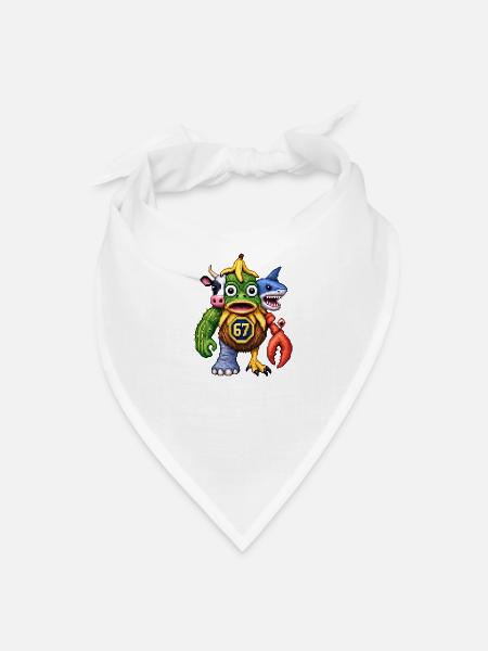 QuirkBorg Fusion Beast 67 - Bandana - white - Front