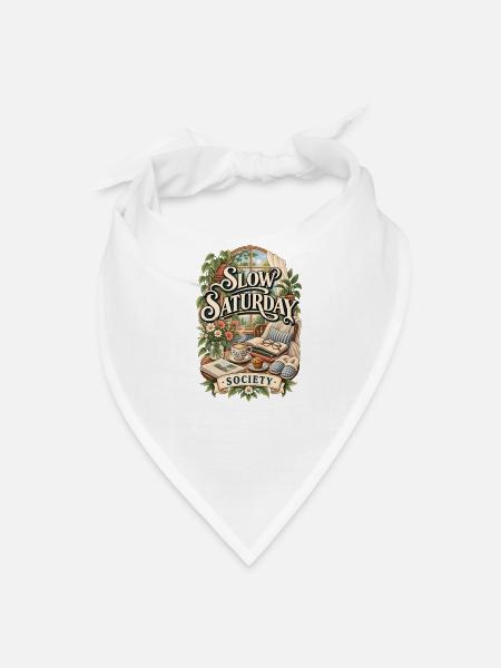 Slow Saturday Society Cozy Escape - Bandana - white - Front