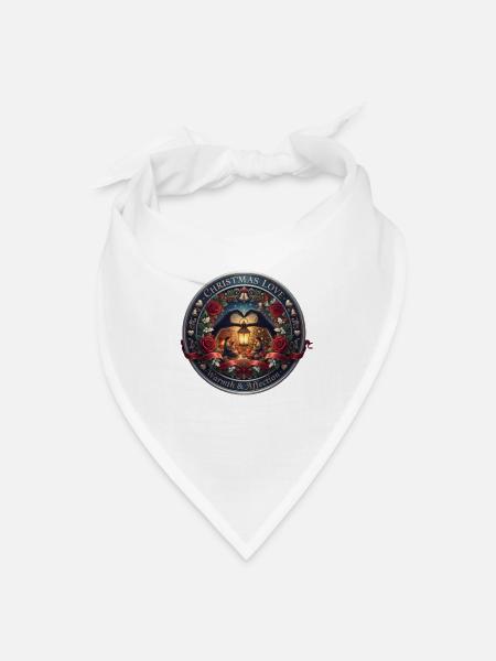Heartfelt Christmas Warmth - Bandana - white