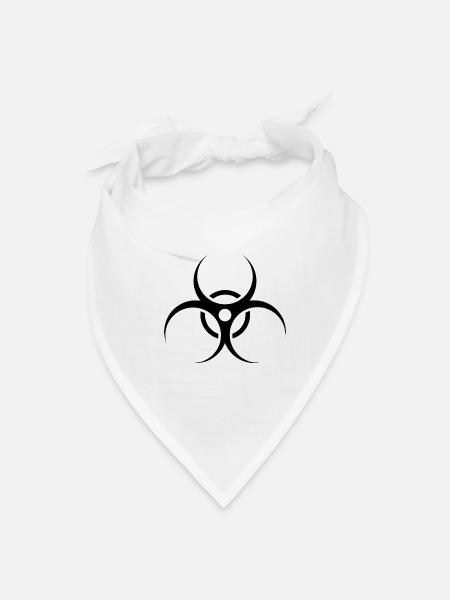 Biohazard Emblem: Bold Contrast - Bandana - white - Front