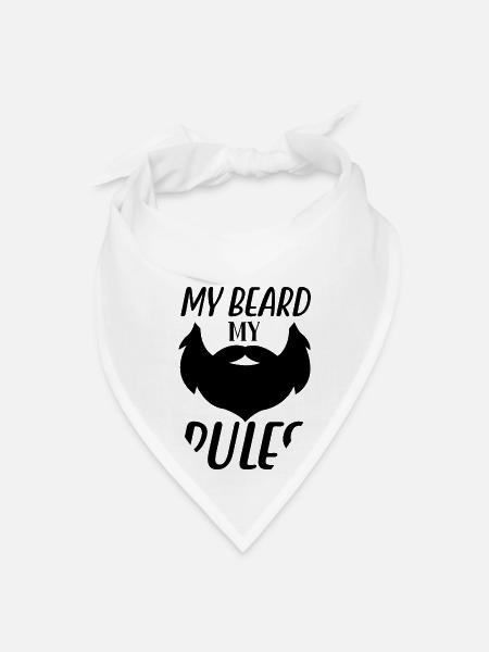 Beard-Bearded Father - Bandana - white - Front