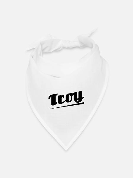 Troy in Alabama City Design - Bandana - white