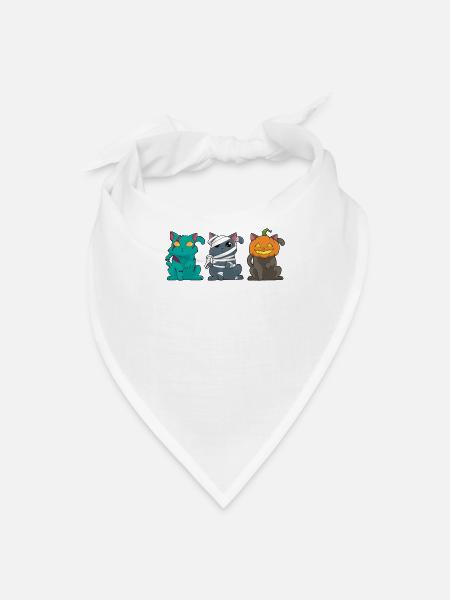 Halloween Cat Cats - Bandana - white
