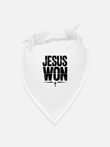 Jesus Won - Bandana - white