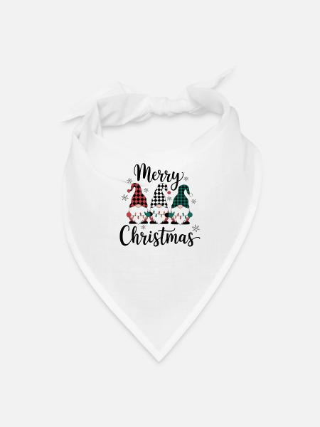 Merry Gnomes Christmas Trio - Bandana - white - Front