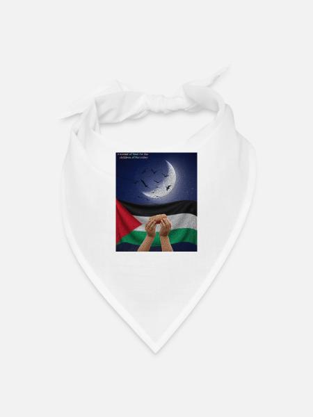 Palestinian Hunger Hope - Bandana - white - Front