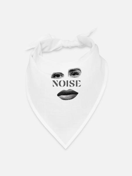 Noir Noise Portrait Collage - Bandana - white - Front