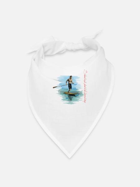 Sunlit Paddleboard Hero - Bandana - white - Front