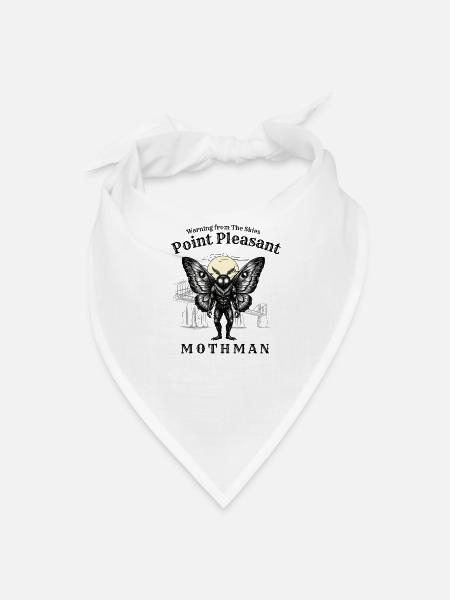 Point Pleasant Legend - Vintage Mothman - Bandana - white - Front