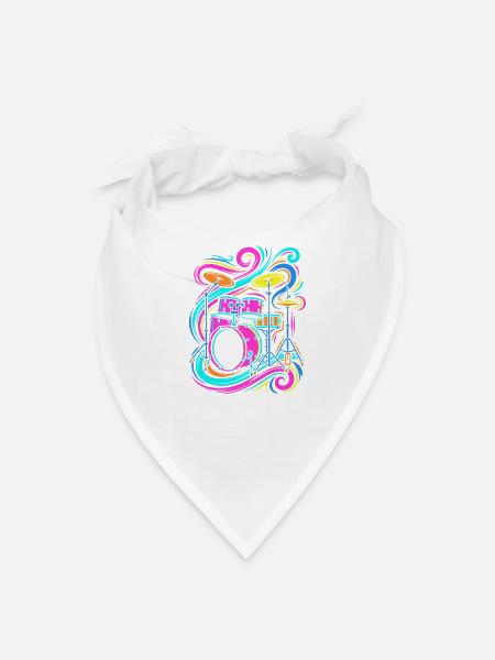 Drum Kit - Bandana - white - Front