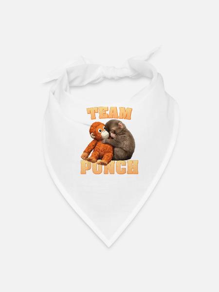 Team Punch Monkeys Hug - Bandana - white