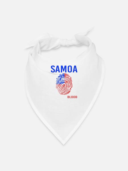 Samoa Flag Samoan Tribal Pride - Bandana - white