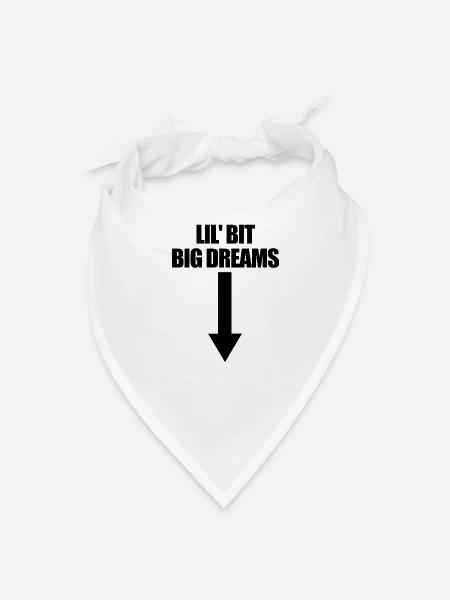 Expecting Mother Lil Bit Big Dreams Pregnancy - Bandana - white - Front