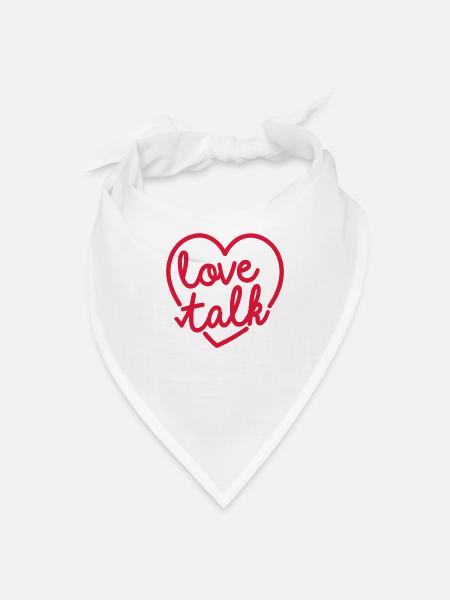 Love Talk - Bandana - white