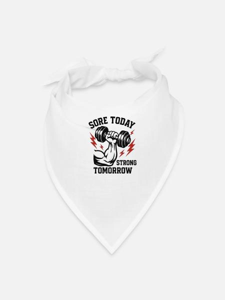 Sore Today Strong Tomorrow Gym Tee - Bandana - white - Front