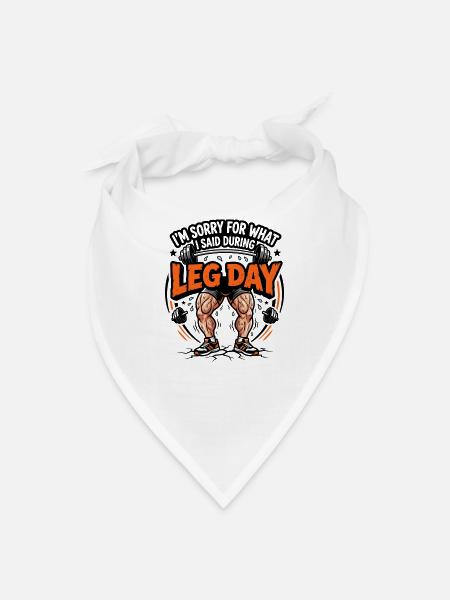 Leg Day Giggle Gym Tee - Bandana - white - Front