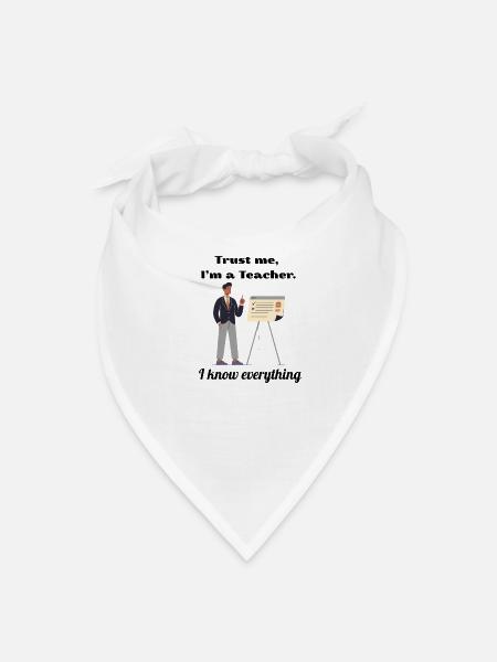 Trust_me-Im_a_Teacher Teaching Mode On School - Bandana - white - Front