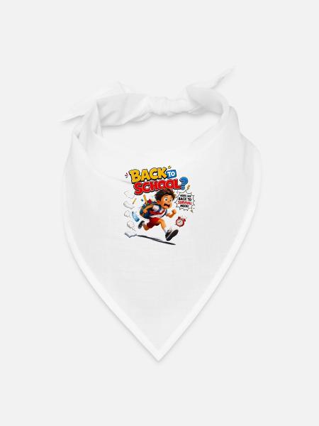 First Day Panic Survival Mode Humor - Bandana - white - Front